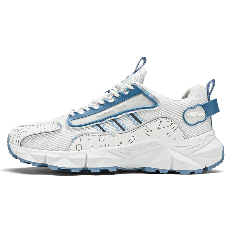 

Износостойкие амортизаторы, низкие повседневные туфли для мужчин DINGGU, White Blue