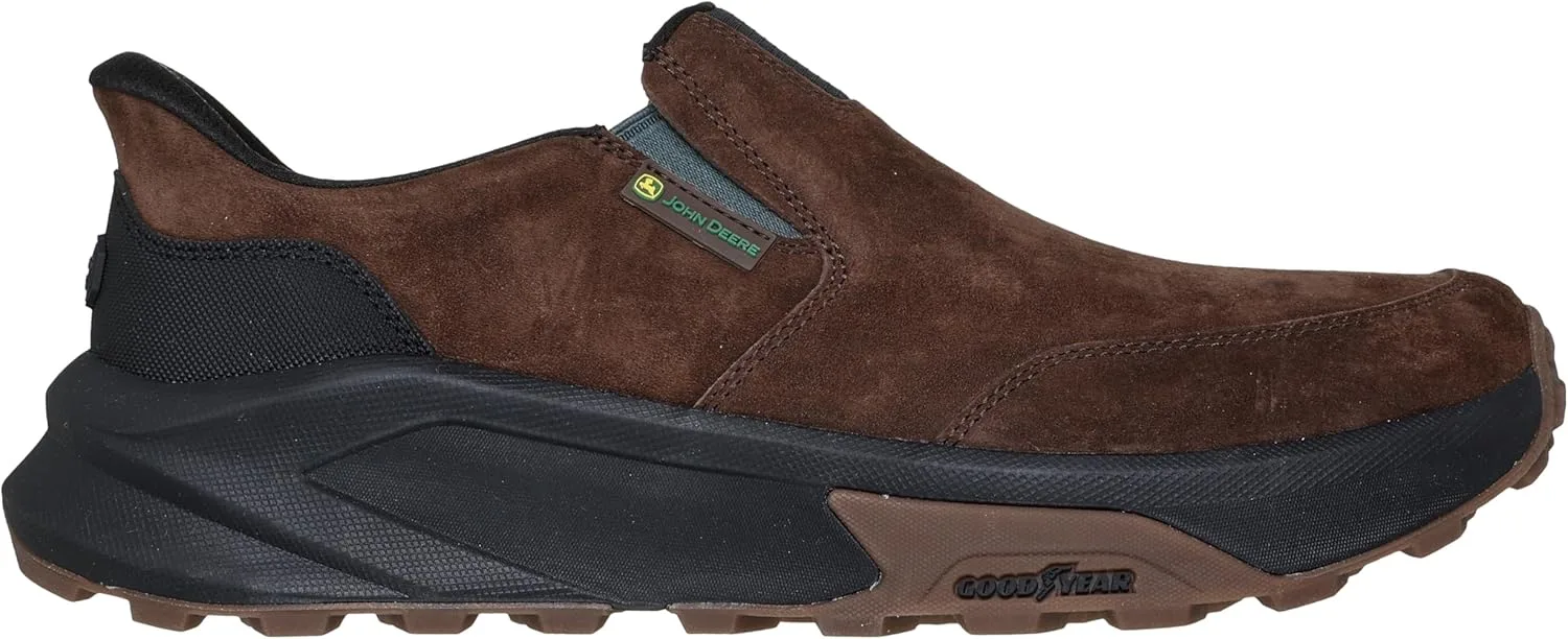 Мужские слипоны Skechers Slip X John Deere Relaxed Fit: повседневная обувь Knox-Renzo Slip On для мужчин, коричневый — фото 3