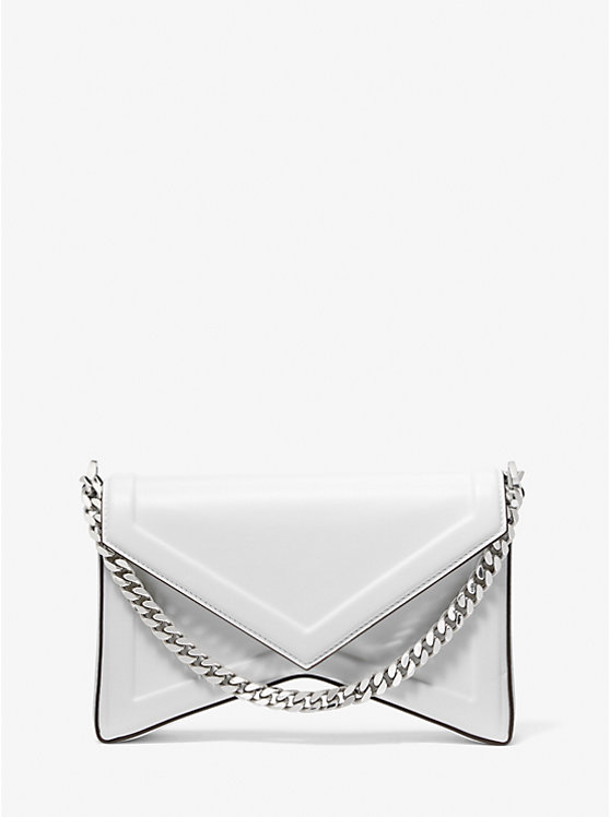 

Сумка через плечо из кожи Manhatta Michael Kors, белый