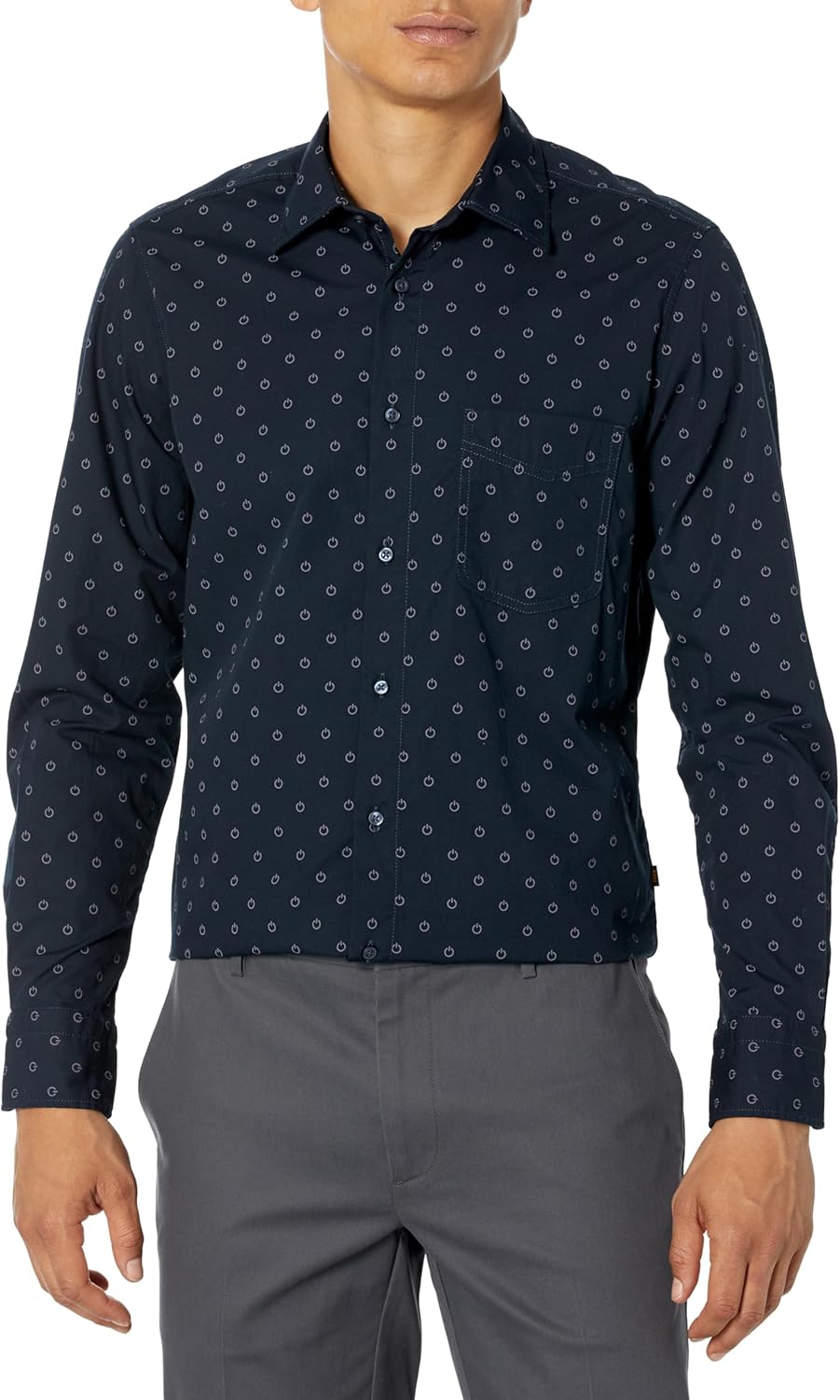 

BOSS Мужская рубашка Remiton с длинным рукавом на пуговицах, Deep Sea Blue