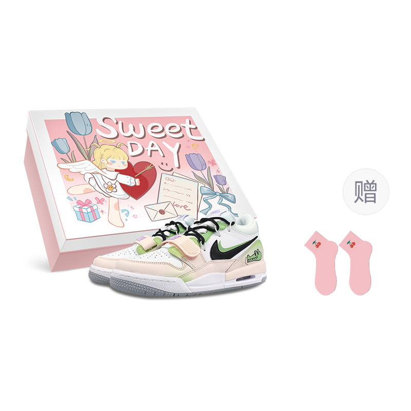 

Кроссовки Jordan Legacy 312 Vintage Basketball Shoes Women's Low-top White/pink/green, белый