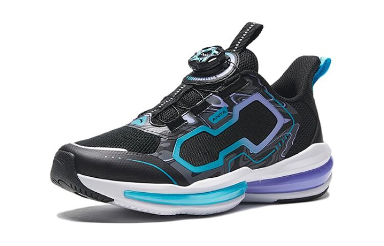 Кроссовки Lingyun Kids GS Low-top черные/синие/фиолетовые Anta Kids — фото 2
