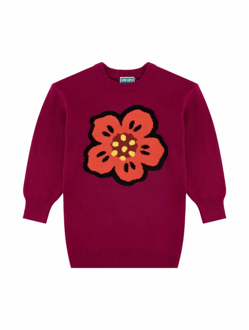 

Платье Ikebana Boke Flower Kenzo, бордовый