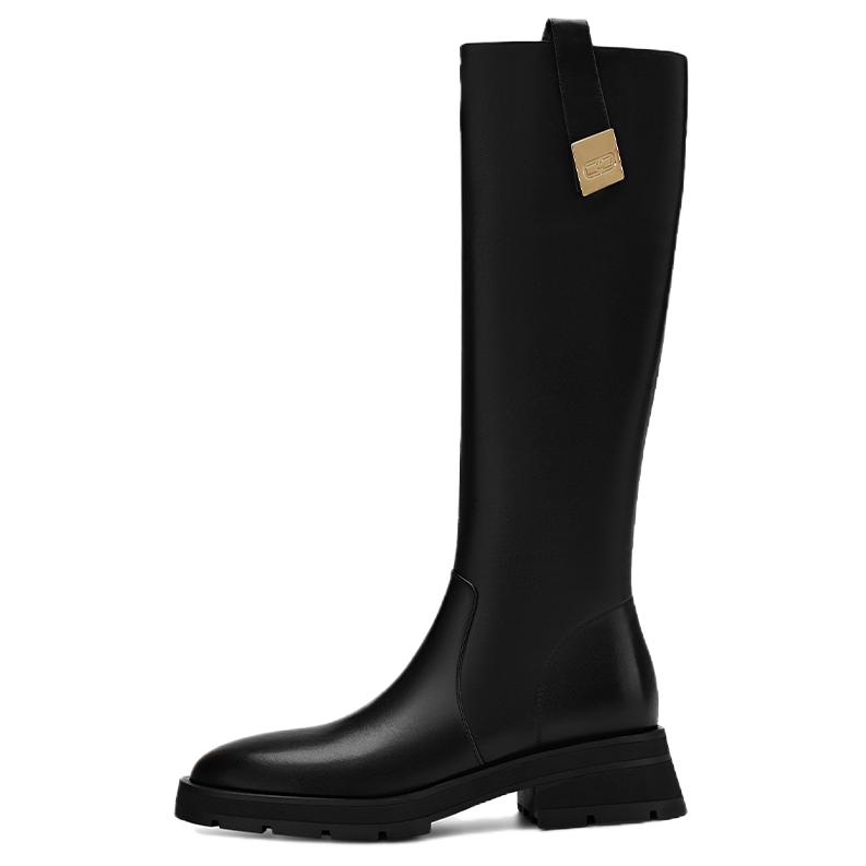 Сапоги Cavalier Boots, женские, высотой 4,5 см BOERDIQI, Black
