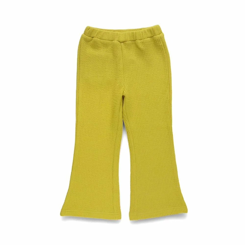 Трикотажные брюки-клеш в рубчик Branshes, mustard