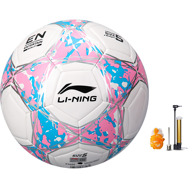 

LINING Размер 35 560 мм, № 4, 635 660 мм; размер 5, 685 690 мм футбольный мяч TPU детский белый светло-голубой розовый