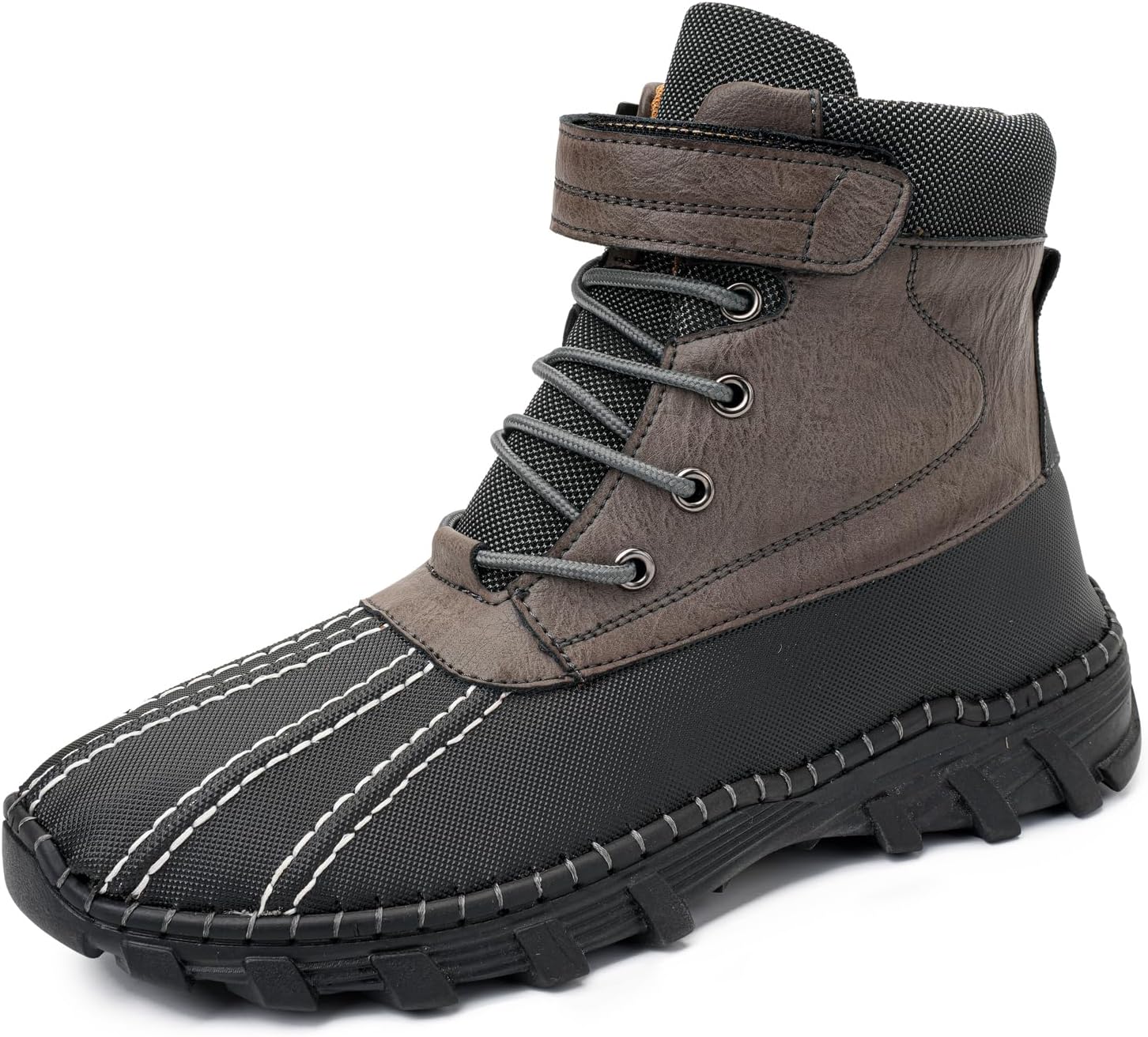 

Мужские водонепроницаемые высокие туристические ботинки Tsuukuie, верх из микрофибры и кожи, стелька с эффектом памяти, противоскользящая резиновая подошва, доступны с сетчатой или плюшевой подкладкой, серый