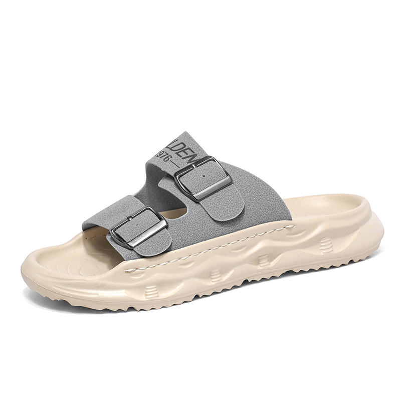 

Grumpy ram Скользостойкие антибактериальные износостойкие шлепанцы мужские серые, цвет Gray