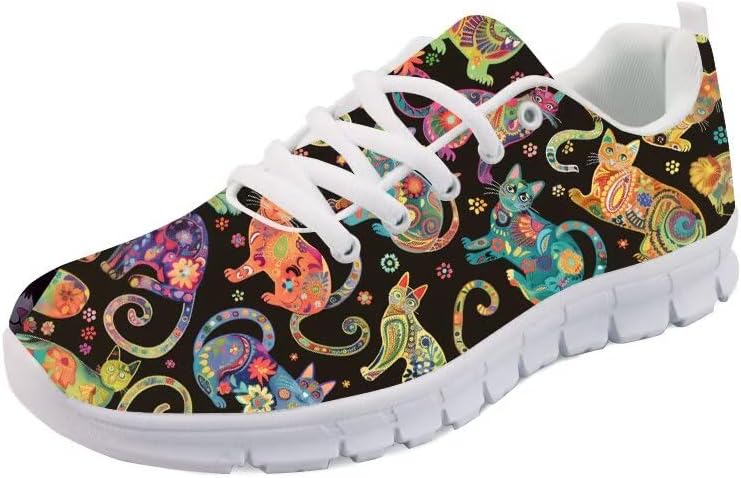 

Кроссовки Forchrinse с принтом «Кошачья галактика» унисекс, модные кеды для ходьбы, теннисные и беговые обувь для женщин и мужчин, Boho Cat