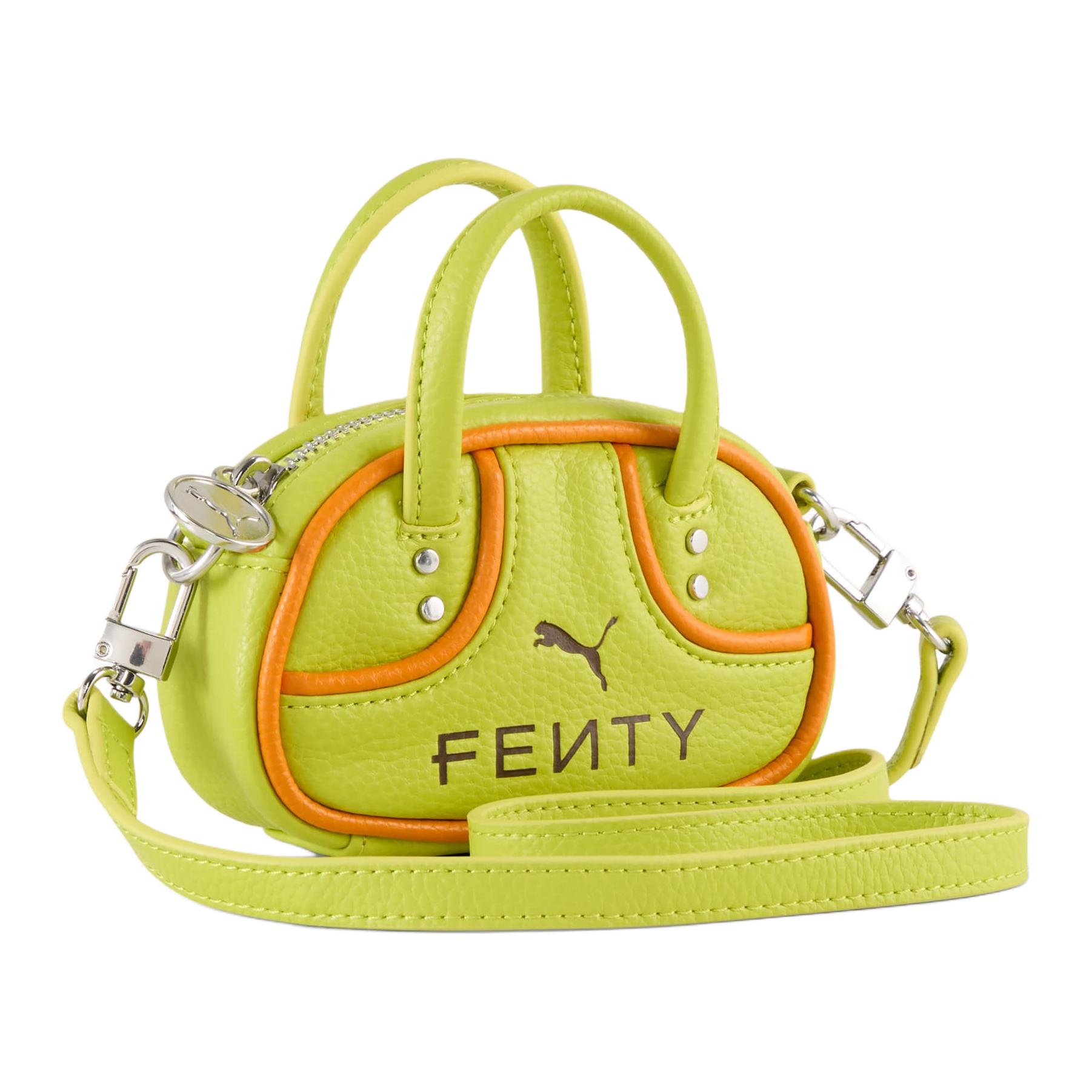 

PUMA Женская полиуретановая сумка через плечо асимметричная FENTY желто-зеленая, Yellow Green