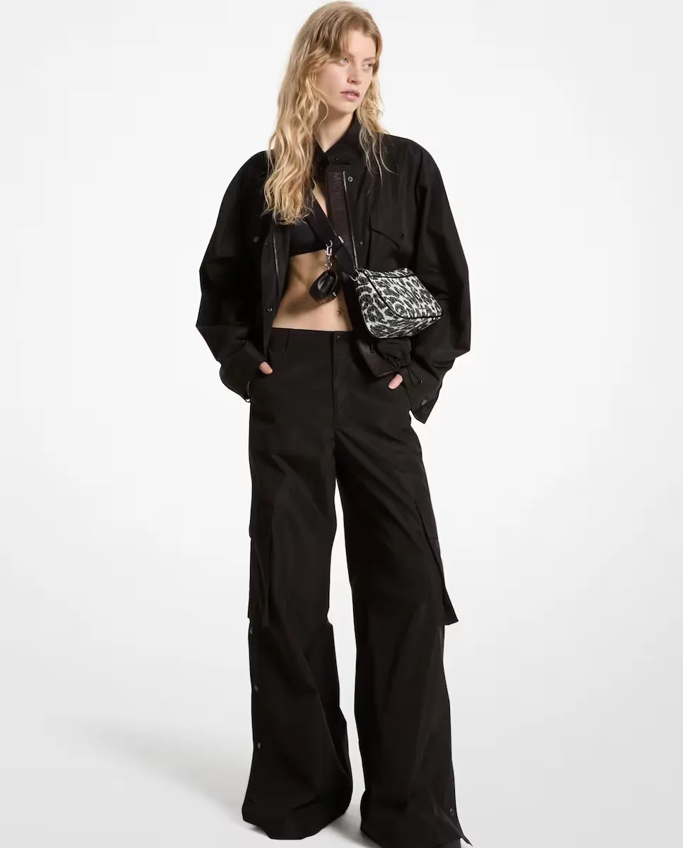 

Широкие женские брюки с боковыми застежками Michael Michael Kors, черный
