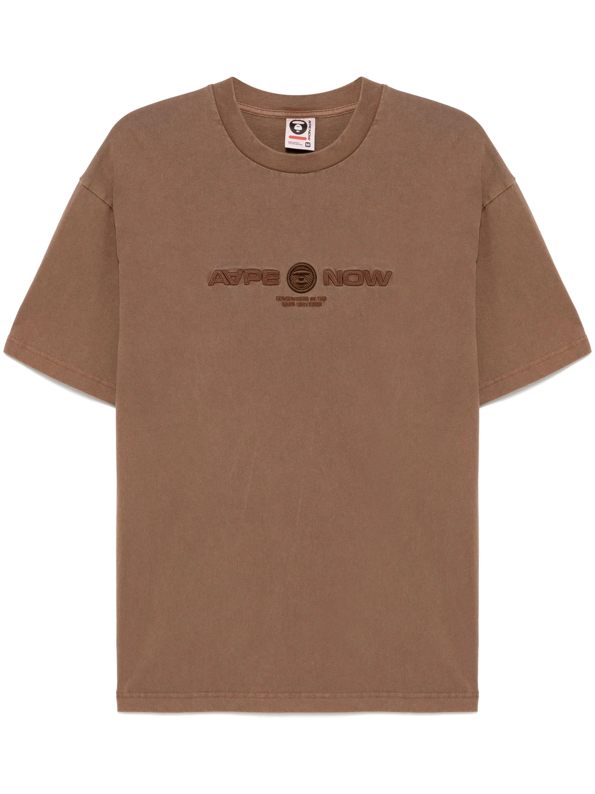 

Футболка с вышитым логотипом Aape By A Bathing Ape, коричневый