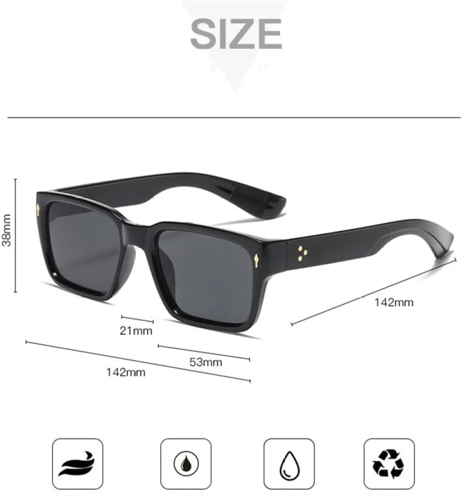 

Винтажные прямоугольные солнцезащитные очки для мужчин, из смолы, с прозрачными линзами, женские солнцезащитные очки голубого цвета, ретро-очки LVTFCO, Mtyj043 Green