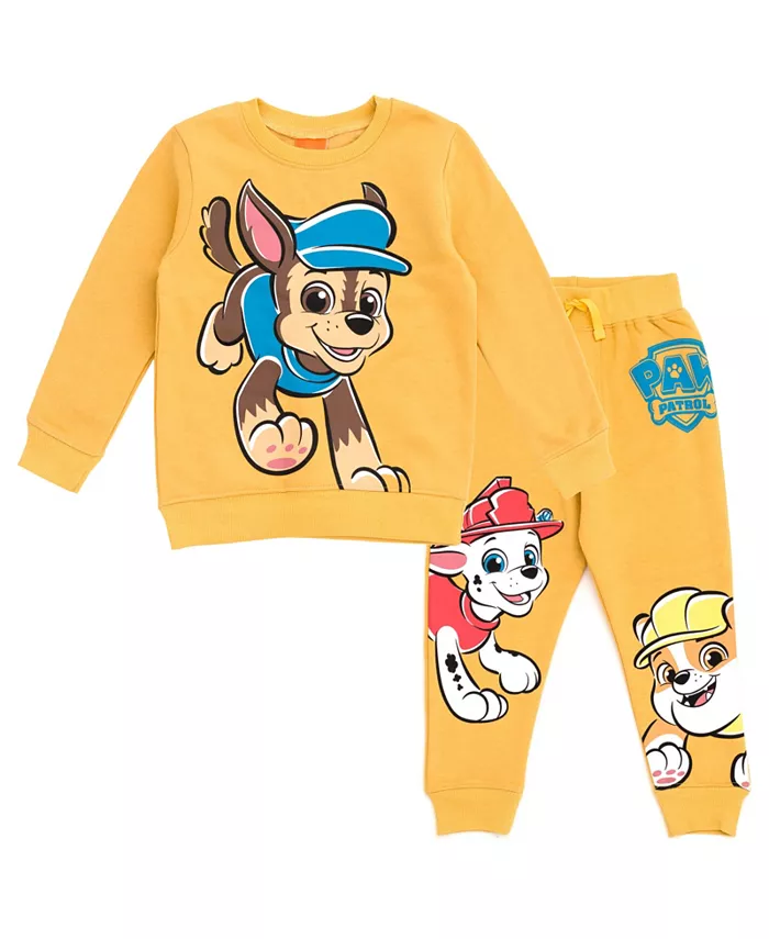 

Детский комплект из флисовой толстовки и брюк для мальчиков Little Boys Paw Patrol, желтый