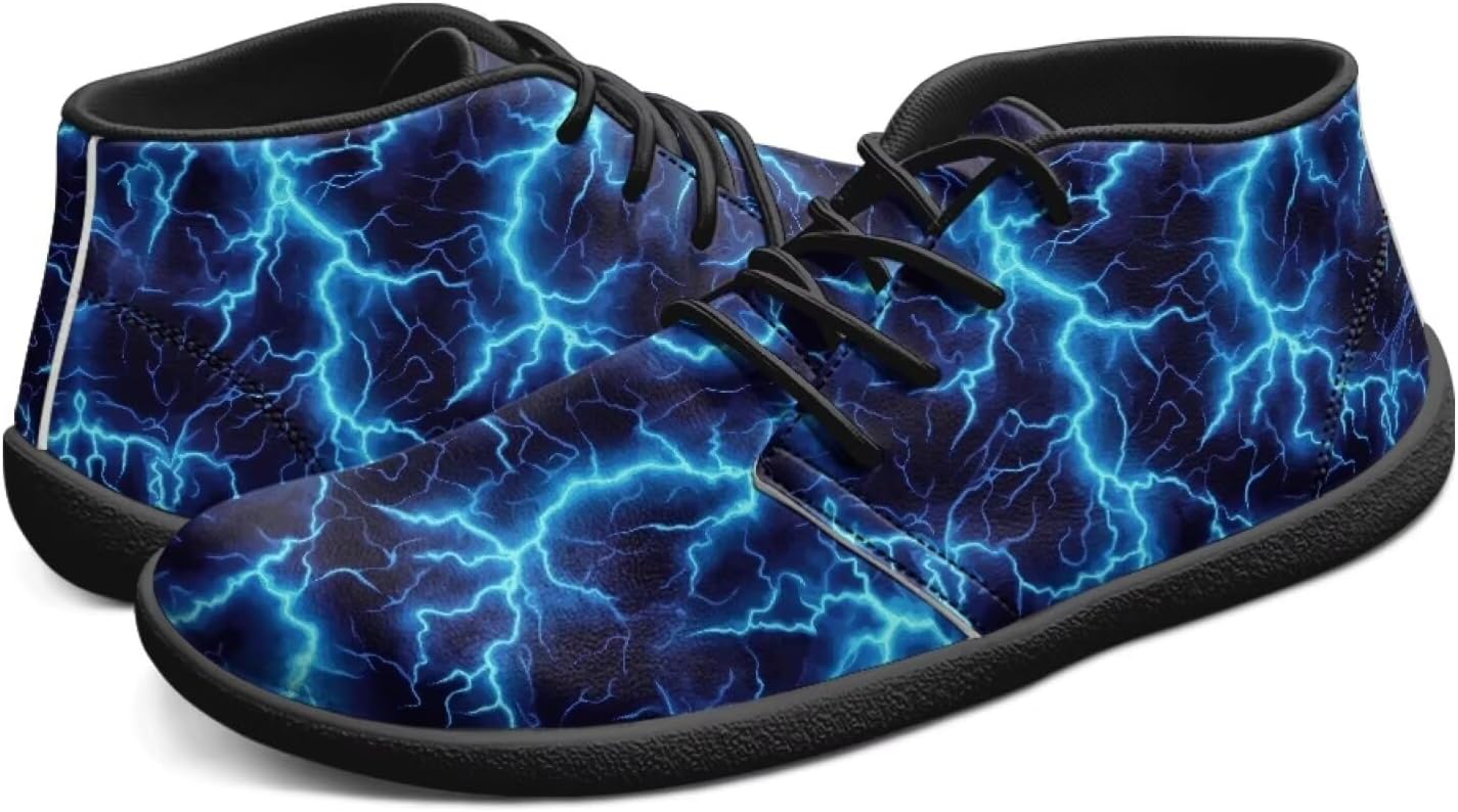 

Мужские босоножки с широким носком, минималистичные кроссовки для бега и кросс-тренинга, с нулевым перепадом, модные кеды, размеры 6-14 Pointodoor, Lightning Printed