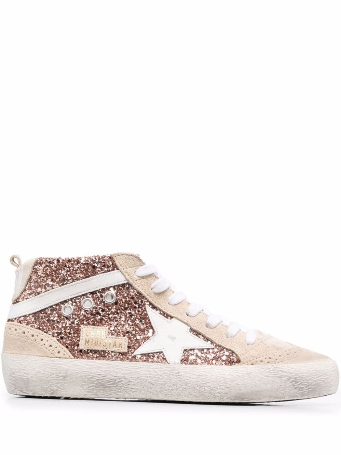 

Golden Goose кеды Mid Star с блестками, розовый