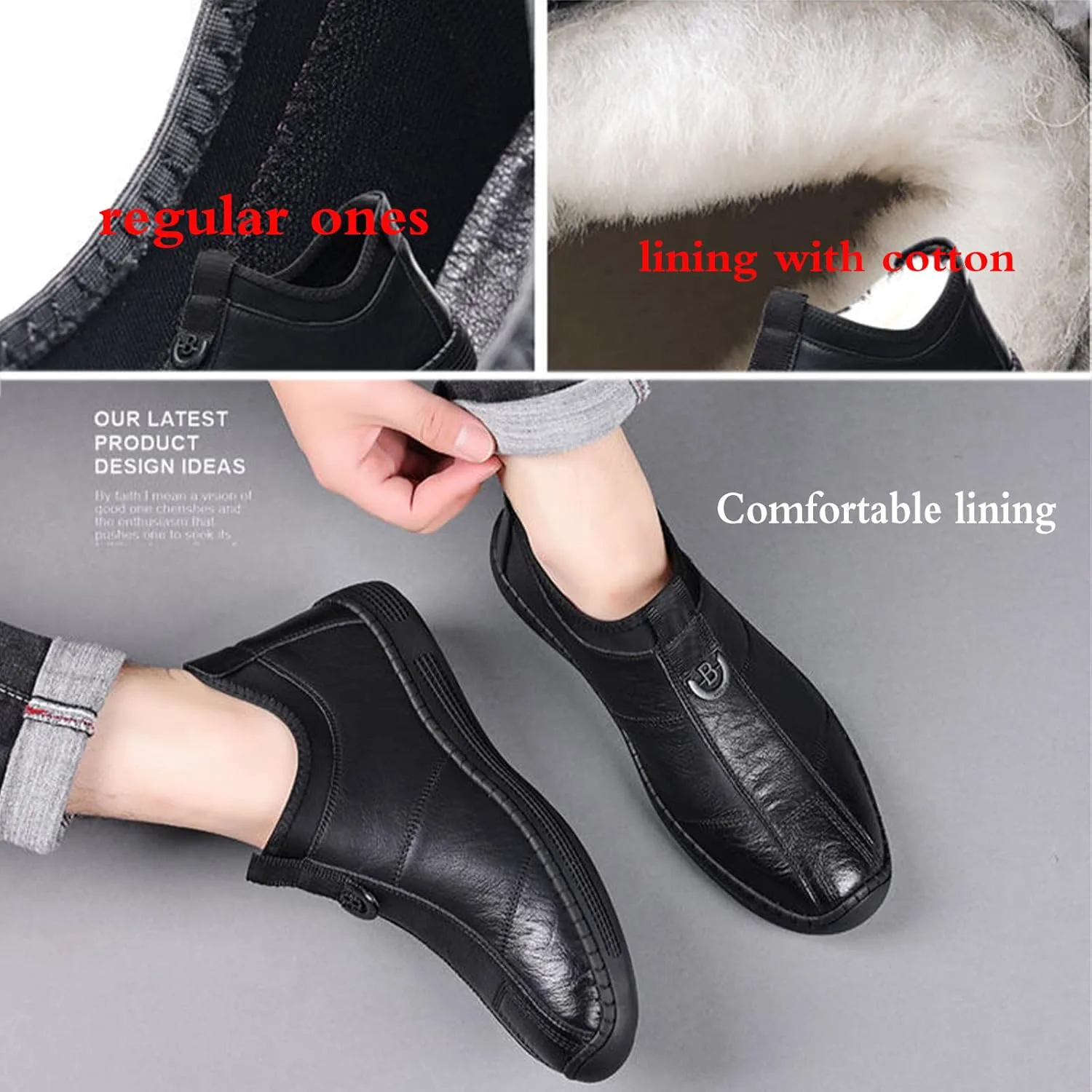 

Мужские кожаные лоферы на ручной строчке, модные ботинки-чукка из телячьей кожи до щиколотки с термальной бархатной подкладкой и невидимым увеличением роста AngryMonkey, белый