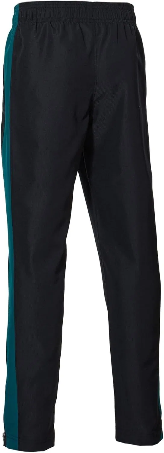 Детские спортивные брюки Under Armour Boys Sportstyle из тканого материала - водоотталкивающие, (004) Black/Hydro Teal/High-Vis Yellow — фото 2