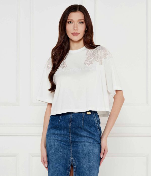

Блуза Loose Fit Elisabetta Franchi, белый