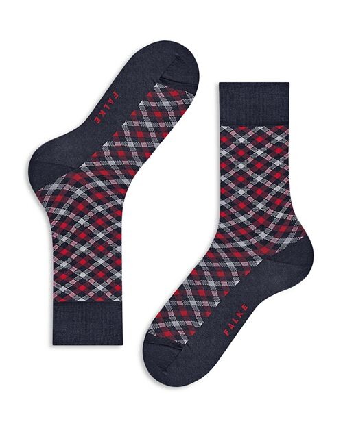 

Умные носки в клетку из хлопковой смеси Falke, цвет Blue