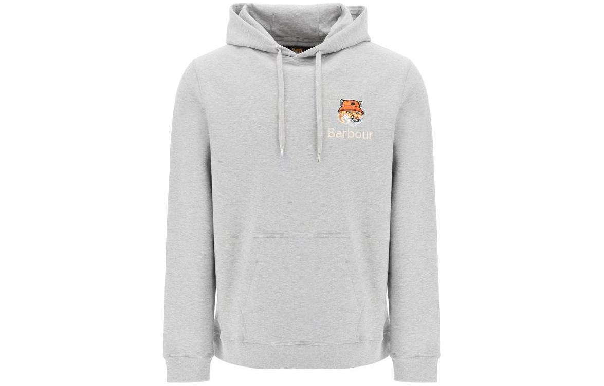 

Хлопковая толстовка с вышитым логотипом x Maison Kitsuné Barbour, серый