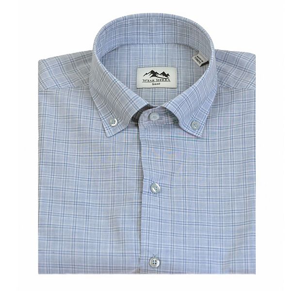 

Мужская хлопковая рубашка с коротким рукавом и клетчатым принтом Wear Sierra