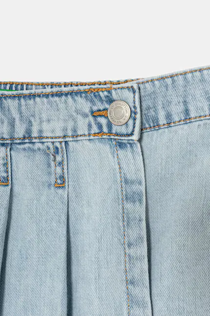 Шорты-юбка джинсовые модель Spódnicospodnie dziecięce jeansowe United Colors of Benetton, синий — фото 3