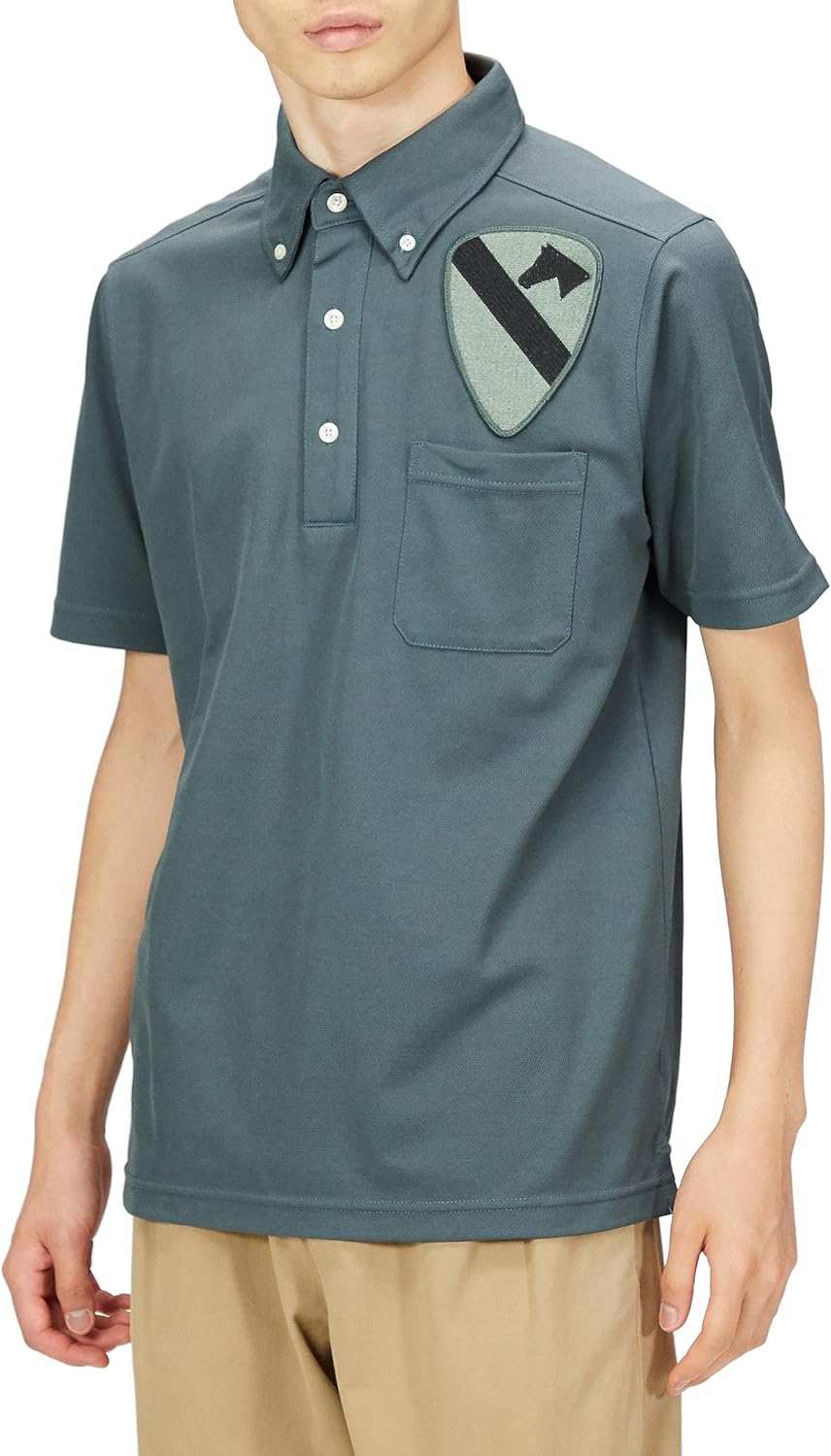 

Футболка-поло F-Style F-SD021123 с изображением герба армии США, впитывающая пот, быстросохнущая, с карманами и пуговицами, с коротким рукавом, темно-серая, серая (темно-серая)