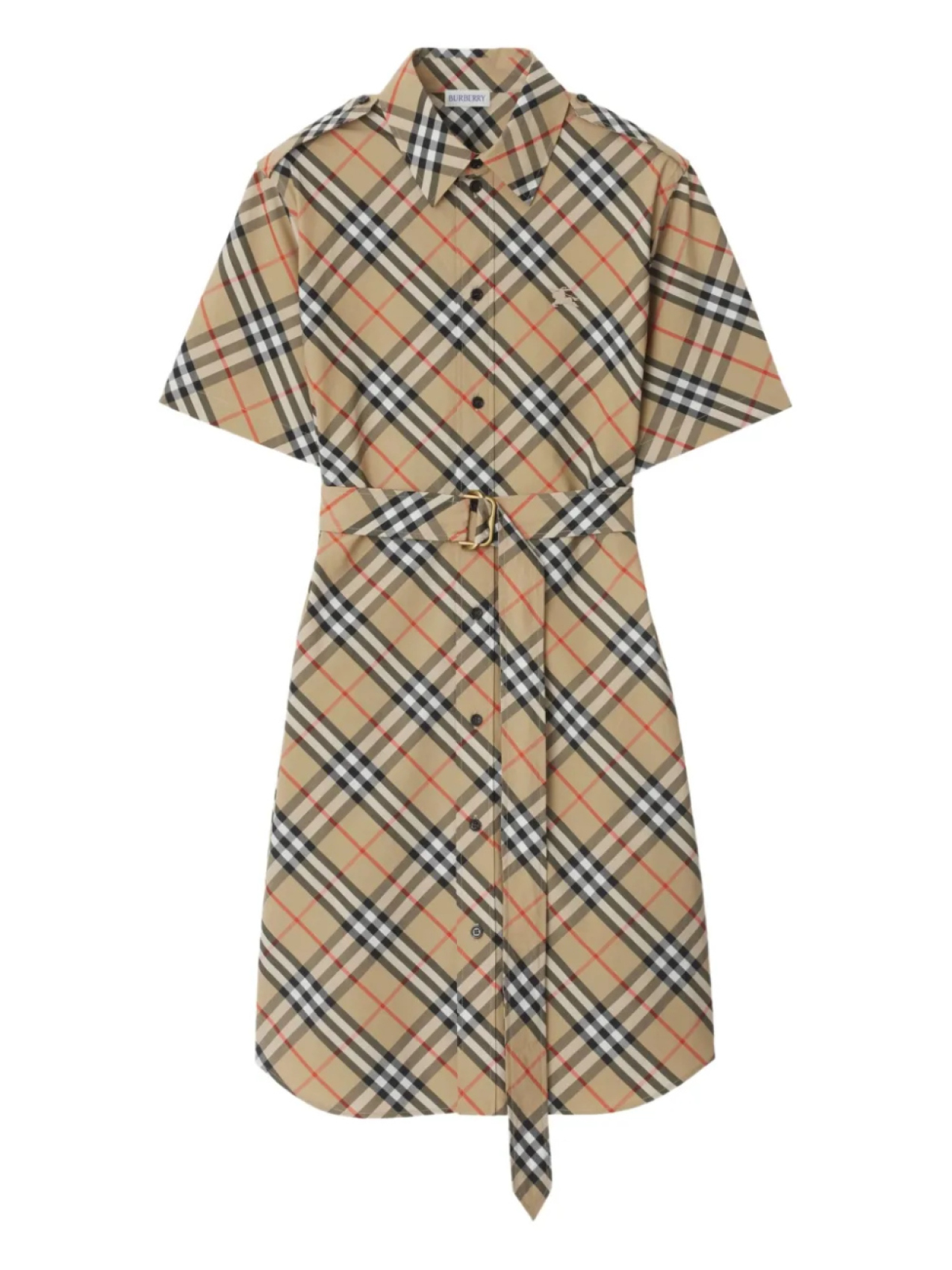 

Платье-рубашка из хлопка Burberry, нейтральный