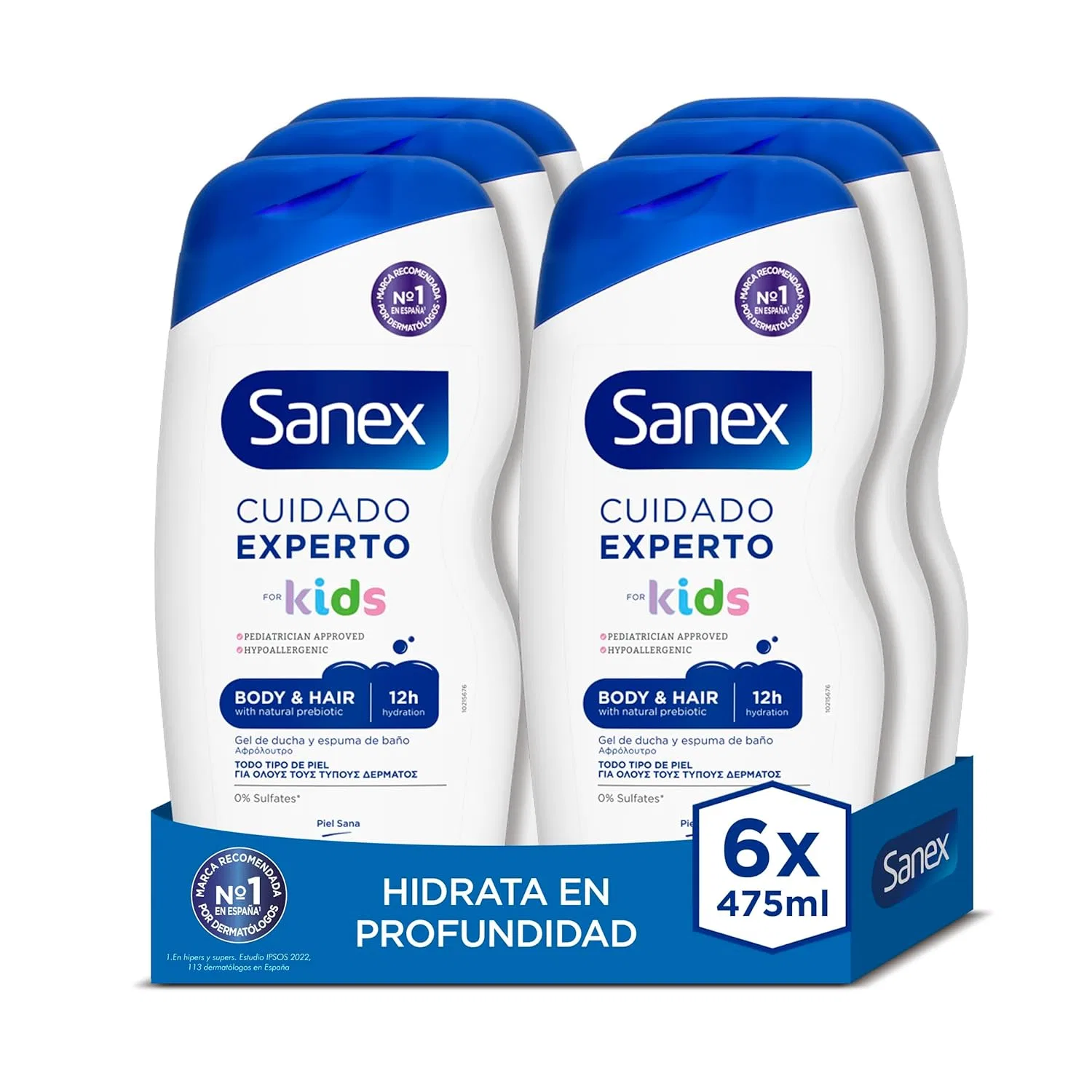 Детский гипоаллергенный гель для душа «Care Experto Kids» от Sanex, 6 шт. Sanex