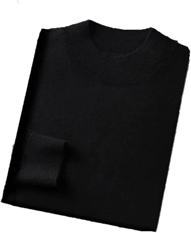 

Мужской осенне-зимний свитер из шерсти, полувысокий воротник, пуловер, легкий