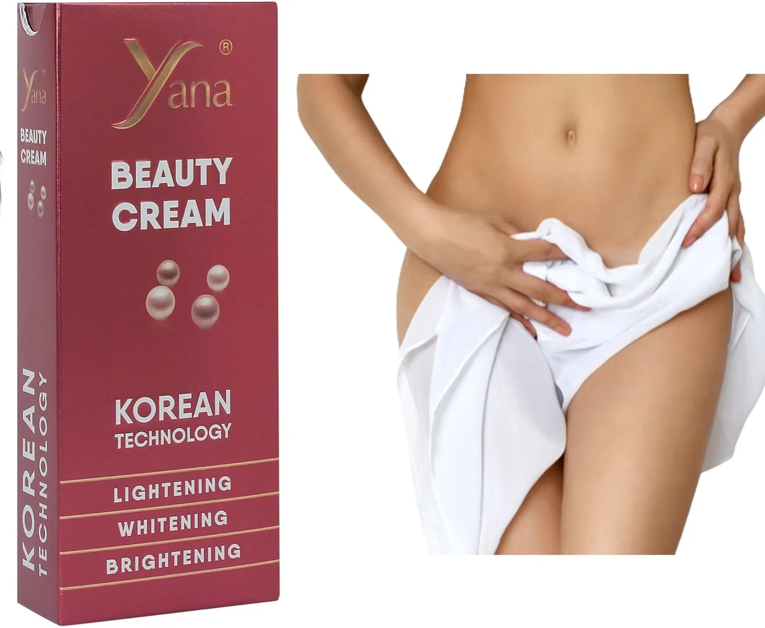 Дневной крем Yana Beauty Intimate с койевой кислотой для осветления интимных зон, 1 шт, 0.5 кг