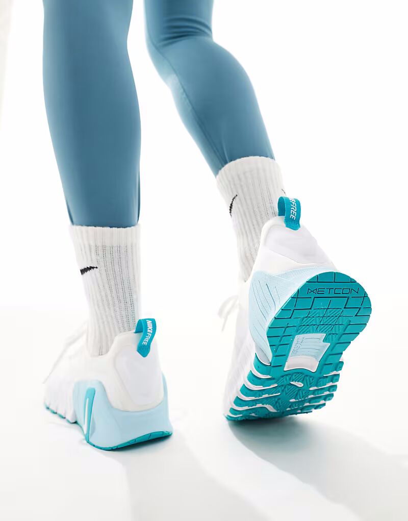 Кроссовки Nike Training Free Metcon 6 белого и синего цветов — фото 4