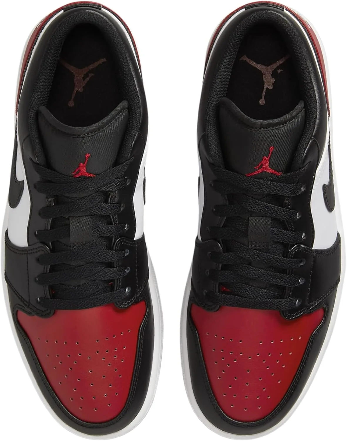 Мужские баскетбольные кроссовки Nike Air Jordan 1 Low, белый/черный/красный — фото 3