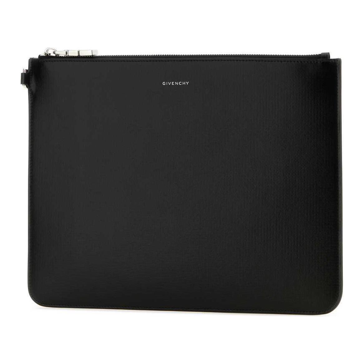 Givenchy Кожаный клатч для мужчин 4G большой черный — фото 2