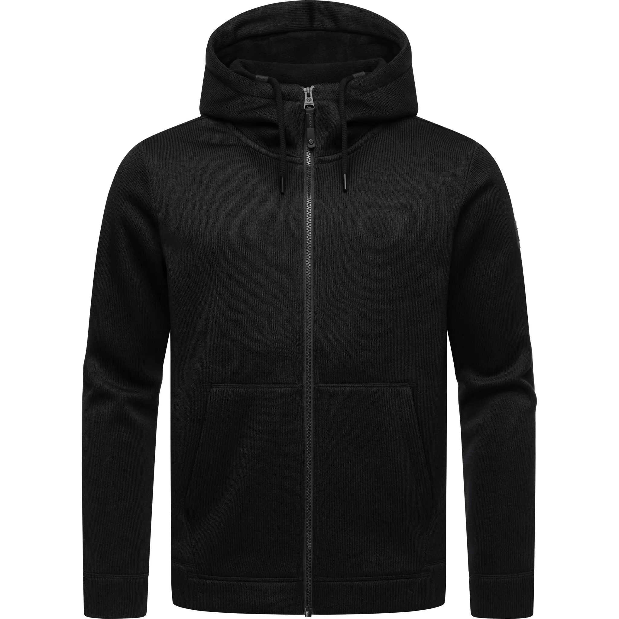 

Кардиган с капюшоном Ragwear "Fabian", мужская базовая куртка рельефной вязки с капюшоном, черный