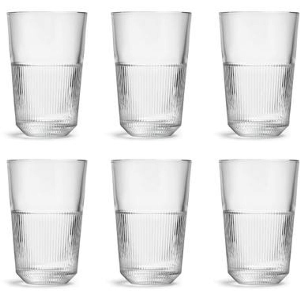 

Royal Leerdam Набор из 6 стаканов Londrinkglass Rayo, 360 мл, кристально чистый, тертый, высота 12,9 см, для воды, безалкогольных напитков или в качестве коктейльного стакана, можно штабелировать, можно мыть в посудомоечной машине, прозрачный