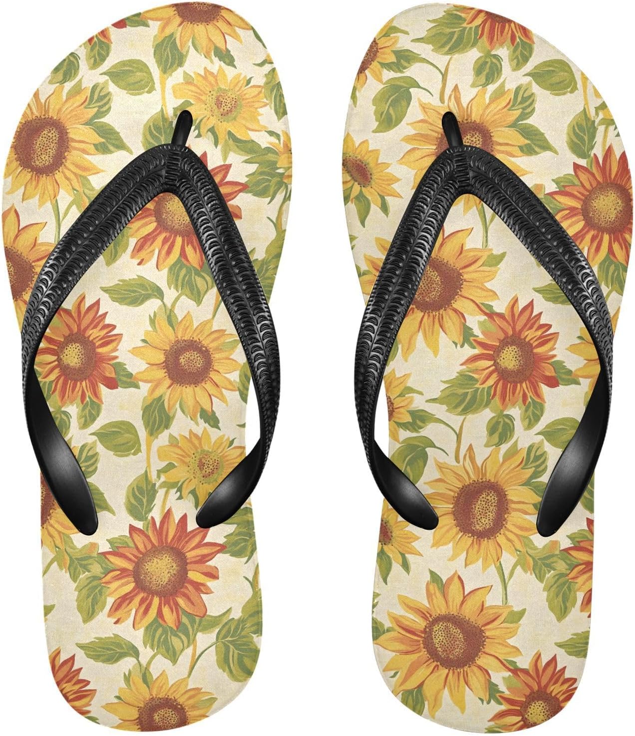

Женские и мужские пляжные шлепанцы с цветком подсолнуха, для лета, для душа 20861294 Kfbe, Sunflower