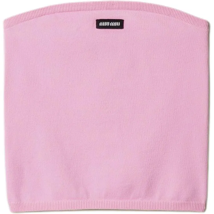 Топ без бретелек Women's Pink MIU MIU