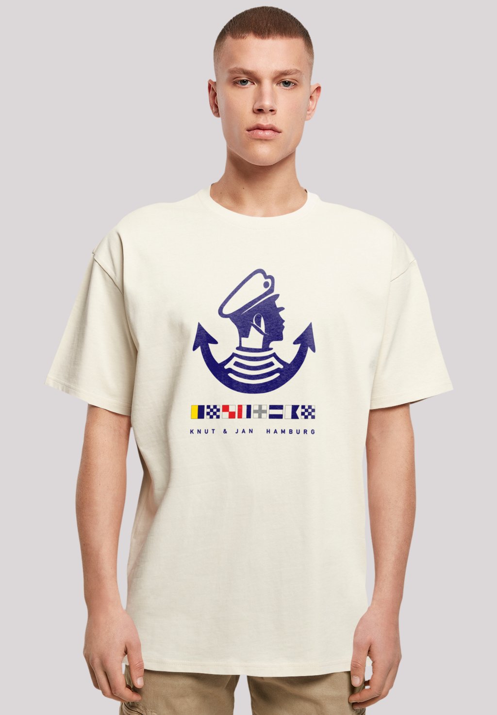 

Футболка с принтом KNUT JAN HAMBURG LOGO F4NT4STIC, песочный
