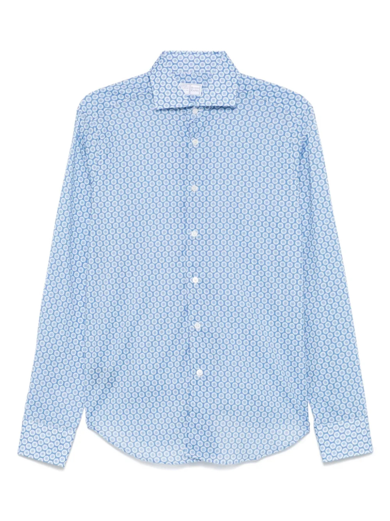 

Рубашка Fedeli с цветочным принтом, синий