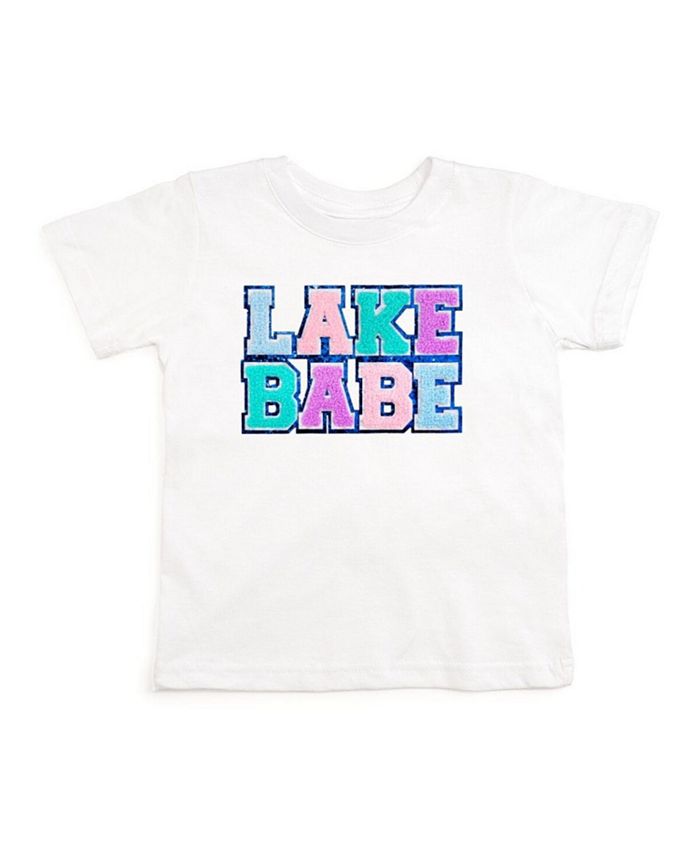 

Детская футболка с коротким рукавом "Lake Babe" с аппликацией - для малышей Sweet Wink, белый