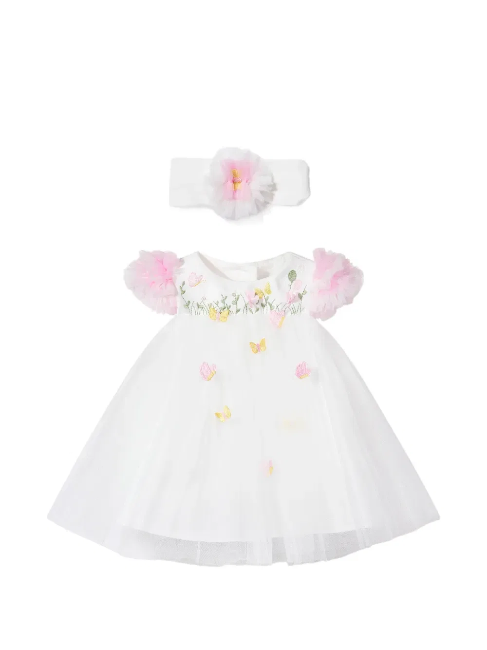 Комплект из платья и платья из тюля с вышивкой Dress & Fleur, нейтральный