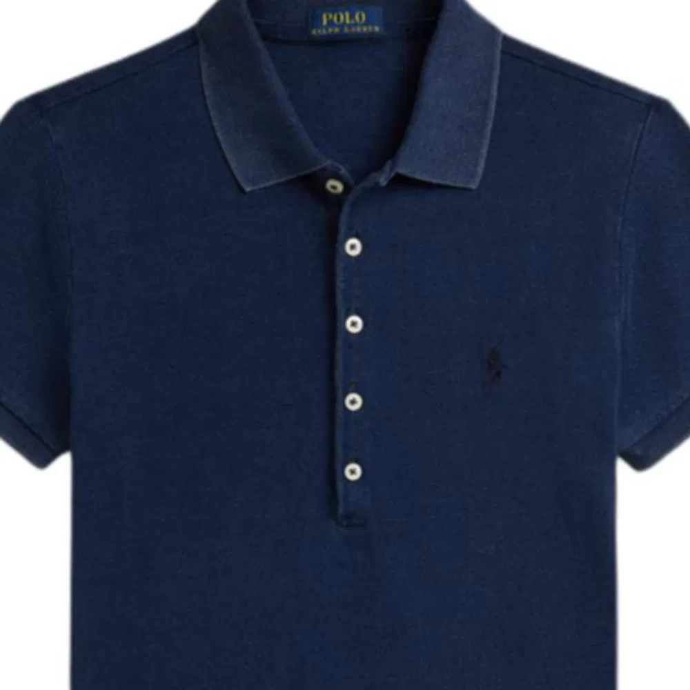 Поло женское приталенное Polo Ralph Lauren темно-синий — фото 4