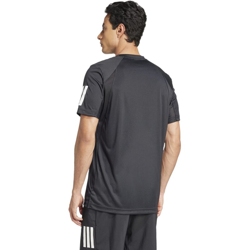 Футболка клубная теннисная climacool 3-полоски Adidas, черный — фото 4