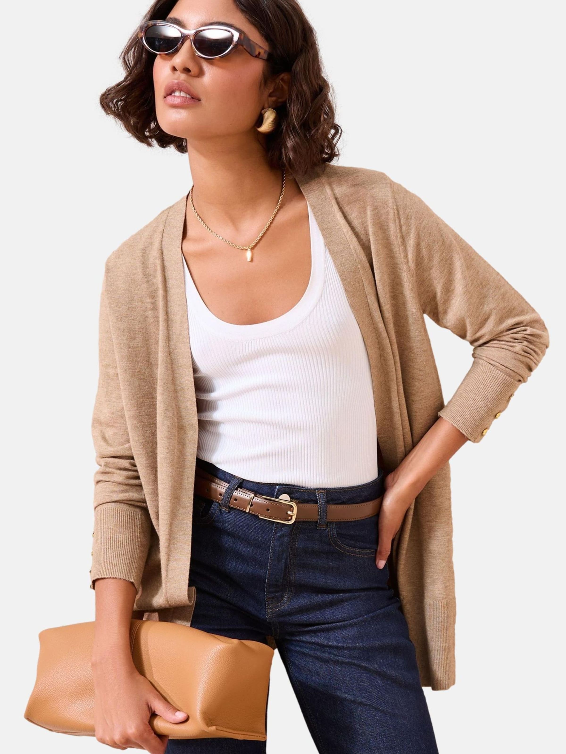 

Friends Like These Вязаный кардиган в коричневом цвете