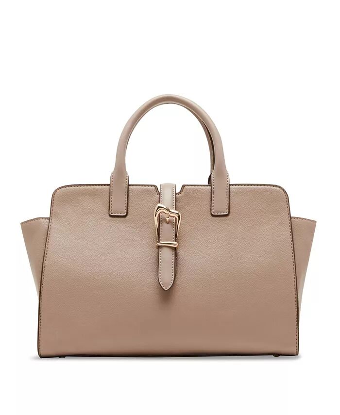 

Сумка-портфель среднего размера со скульптурной пряжкой Anne Klein, коричневый