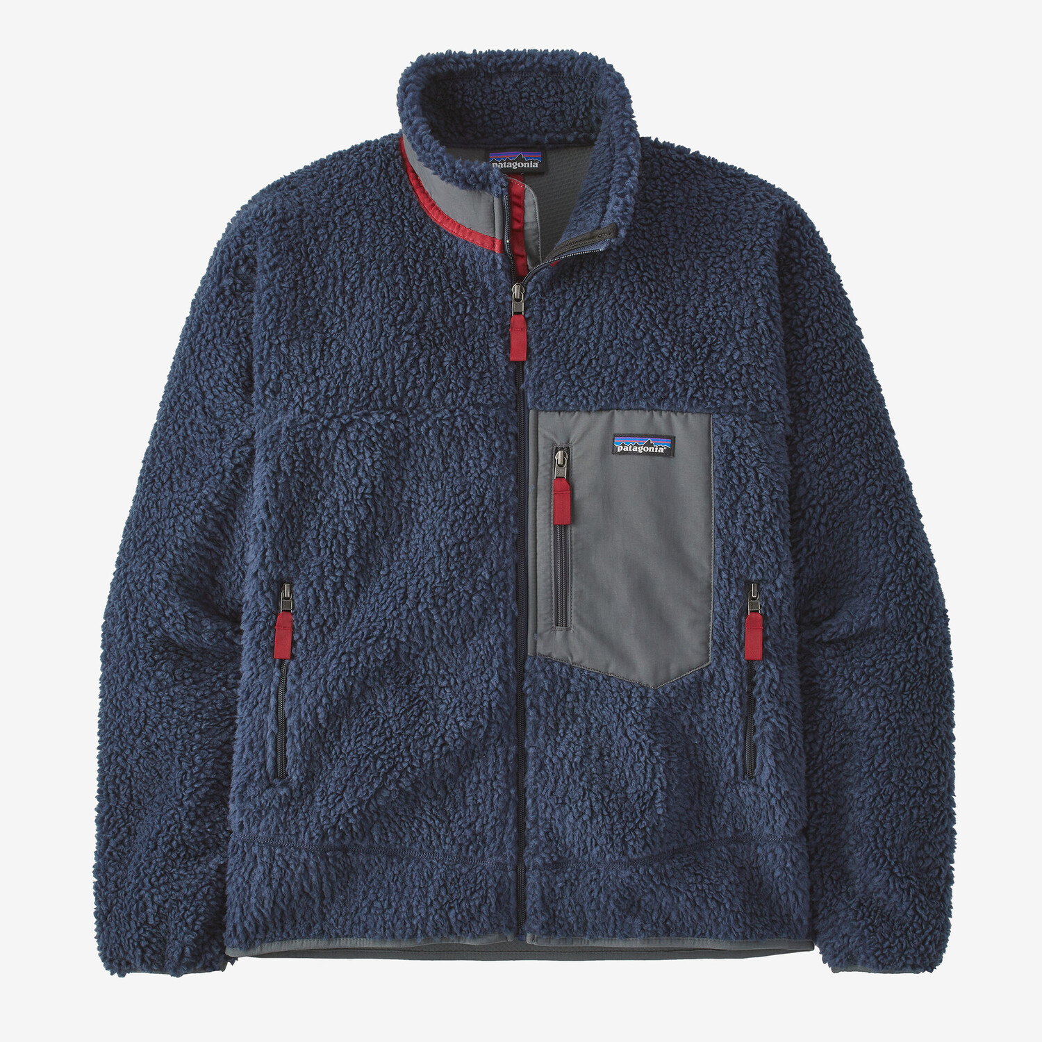 

Мужская классическая флисовая куртка Retro-X Patagonia, цвет New Navy w/Wax Red