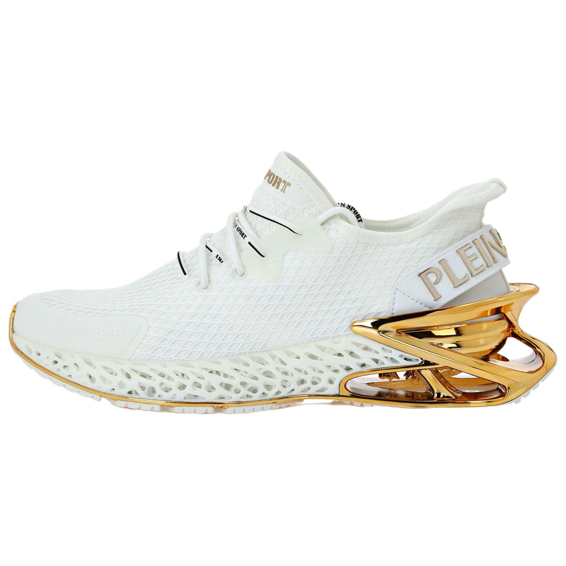 

PHILIPP PLEIN Кроссовки мужские спортивные повседневные низкие с тканевой подкладкой White Gold