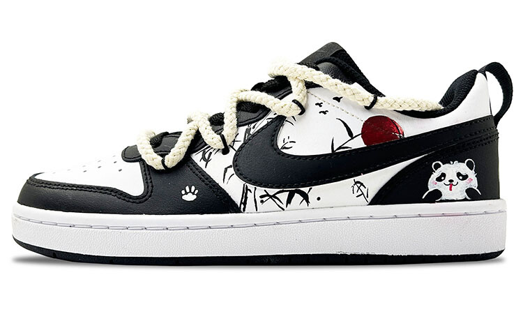 

Кроссовки Nike Court Borough Skateboard Shoes Women's Low-Top White Black, черный/белый